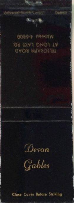 Devon Gables (Port O Three) - Matchbook (newer photo)